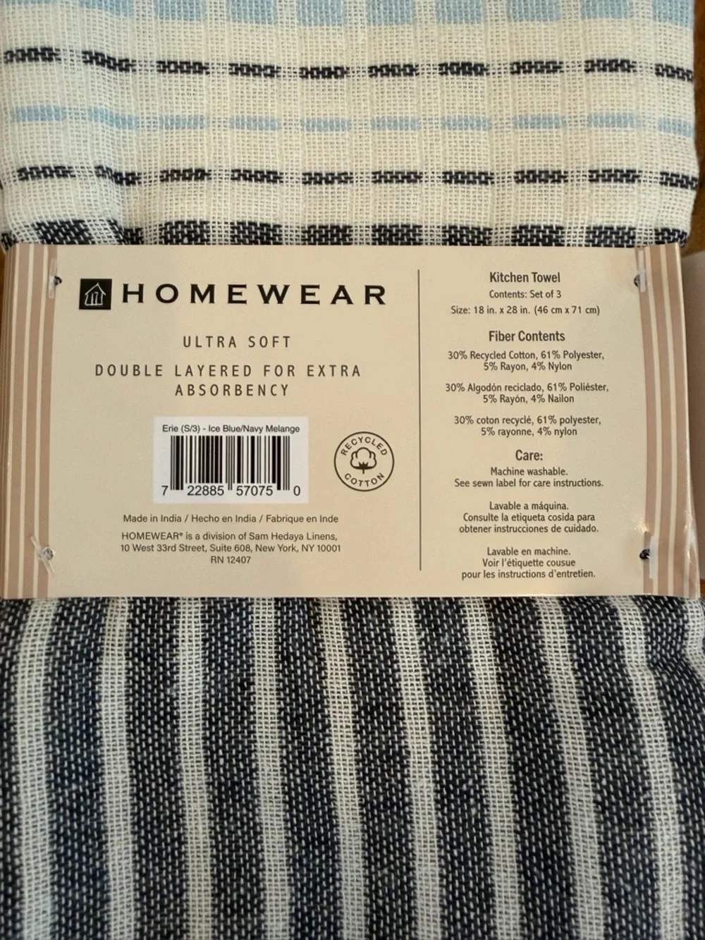 Homewear Set of 3 Artisanal Kitchen Towels NWT